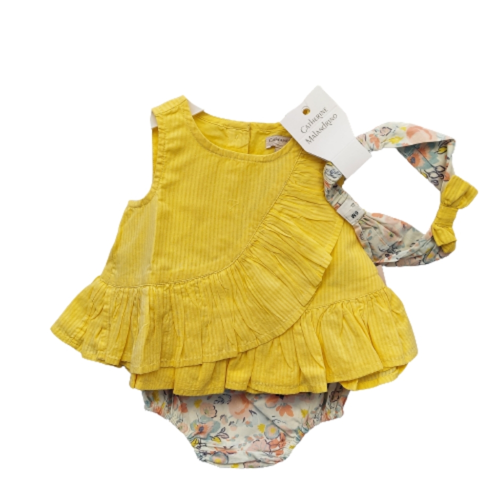 Catherine Malandrino Infant Yellow Set - Picture 1 of 14